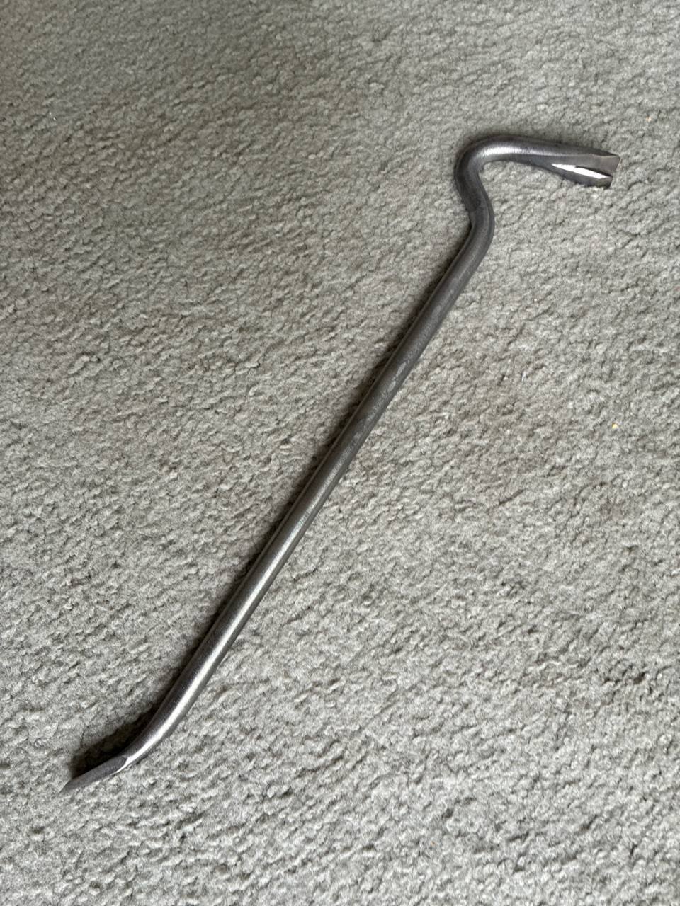 Titanium nail puller "TitPlus", lightweight, handmade, length 430 mm / 17 in