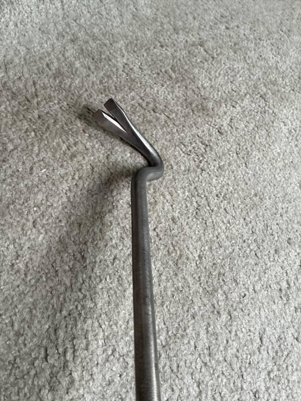 Titanium nail puller "TitPlus", lightweight, handmade, length 430 mm / 17 in